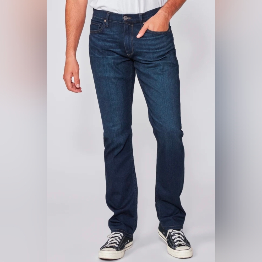 Paige Men's Normandie Straight Leg  Seymour Dark Wash Stretch Jean Sz 33